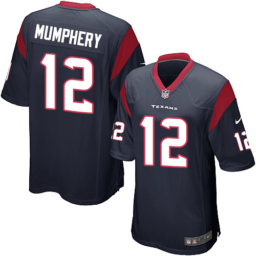 Men's Game Keith Mumphery Nike Jersey Navy Blue Home - #12 NFL Houston Texans